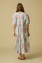 GAIA DRESS POPPY ON THIN STRIPE ティアードドレス エスゼット ブロックプリント/SZ BLOCKPRINTS