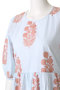 GAIA DRESS POPPY ON THIN STRIPE ティアードドレス エスゼット ブロックプリント/SZ BLOCKPRINTS