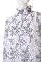 KALI TOP ORCHID フリルスタンドカラーシャツ エスゼット ブロックプリント/SZ BLOCKPRINTS