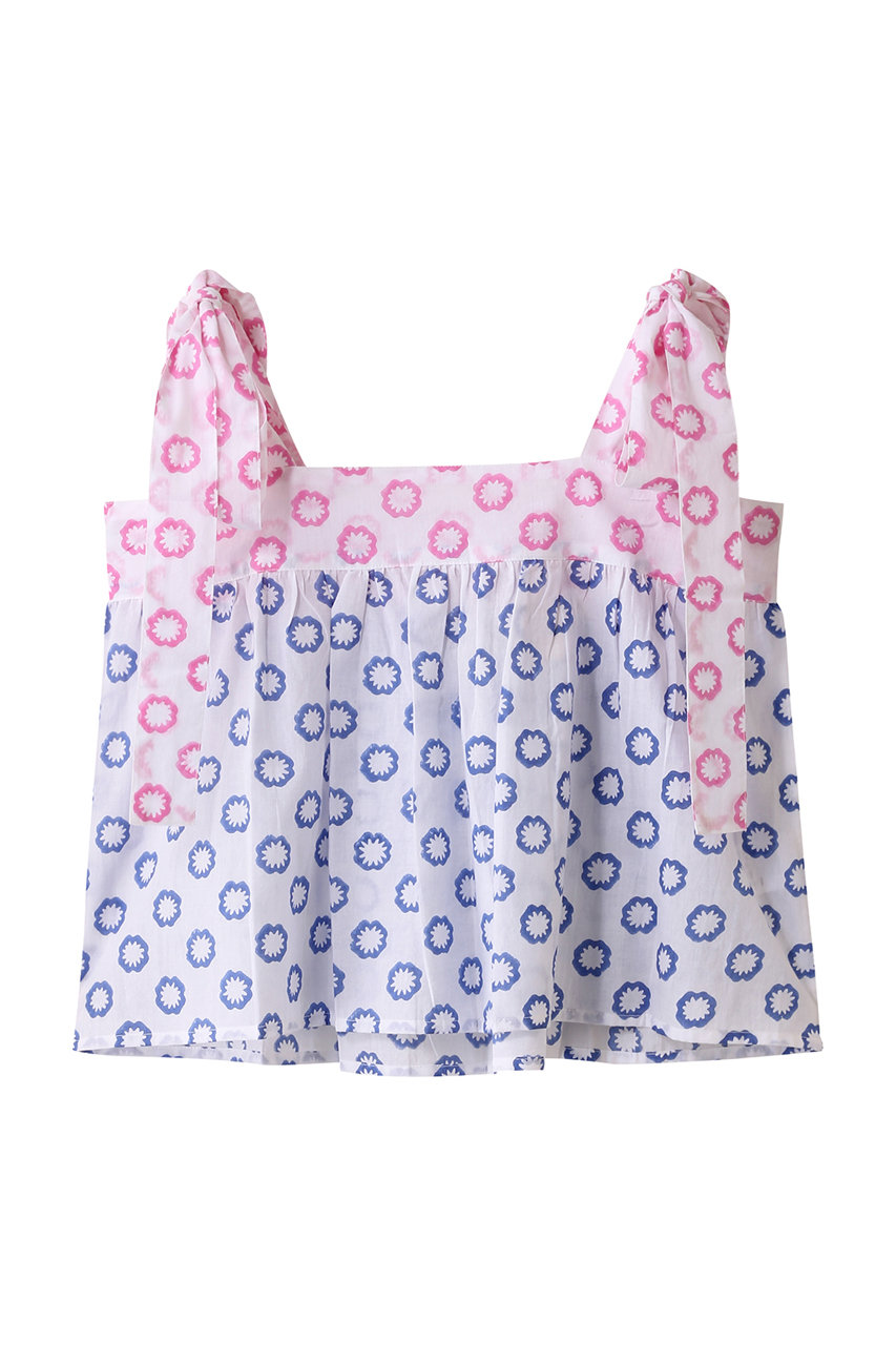SZ Blockprints EMMA TANK DAFFODIL リボンショルダーブラウス (ホワイト, S) エスゼット ブロックプリント ELLE SHOP SZ Blockprints EMMA TANK DAFFODIL リボンショルダーブラウス (ホワイト, S) エスゼット ブロックプリント ELLE SHOP