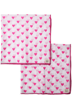 エスゼット ブロックプリント/SZ BLOCKPRINTSのCLOTH SET HEART クロス2点セット（70×70cm）(149900/149903)