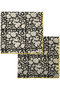 CLOTH SET NILA クロス2点セット（70×70cm） エスゼット ブロックプリント/SZ BLOCKPRINTS ブラック（NILA）