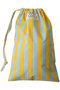LAUNDRY BAG トラベルポーチ SMALL エスゼット ブロックプリント/SZ BLOCKPRINTS イエロー（STRIPE）