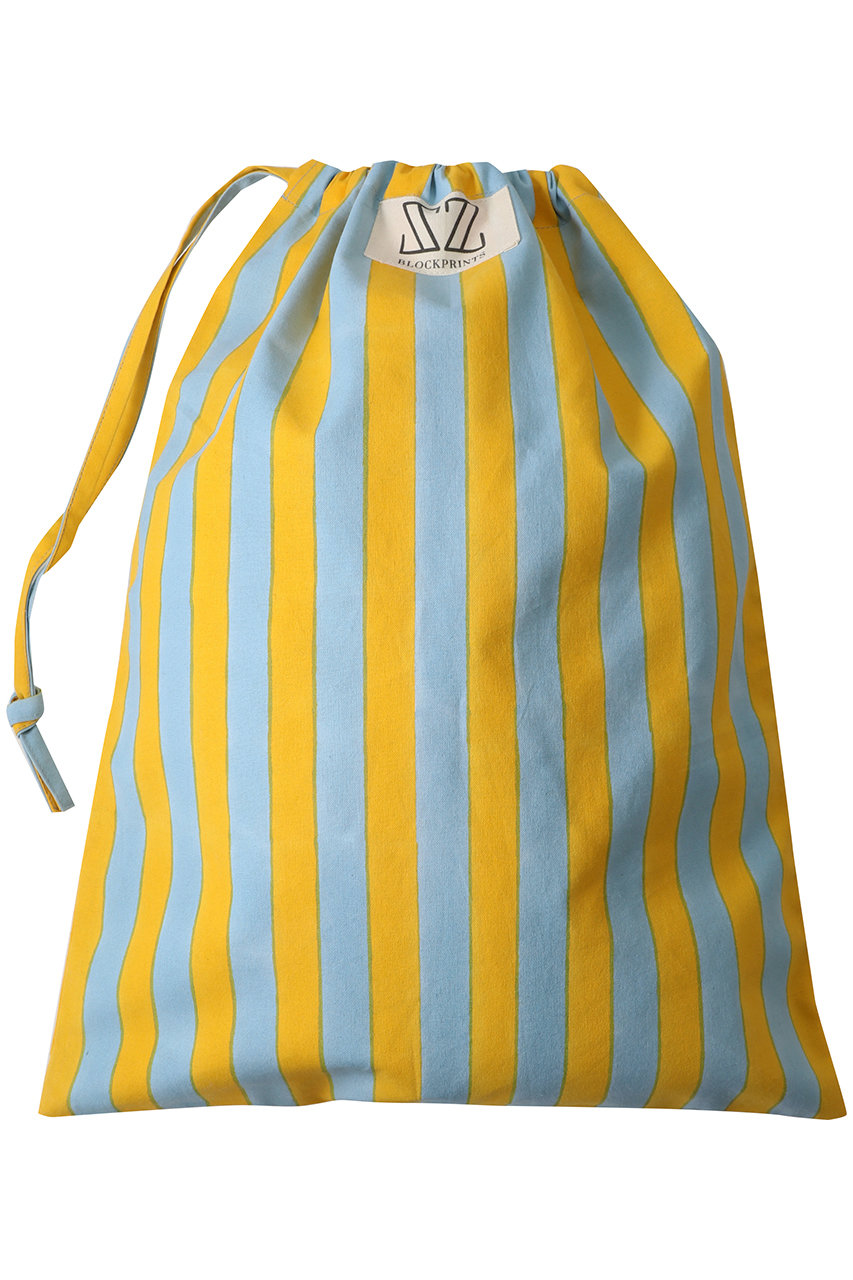 SZ Blockprints LAUNDRY BAG トラベルポーチ MEDIUM (イエロー(STRIPE), F) エスゼット ブロックプリント ELLE SHOP SZ Blockprints LAUNDRY BAG トラベルポーチ MEDIUM (イエロー(STRIPE), F) エスゼット ブロックプリント ELLE SHOP