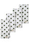 PLACE MAT SET HEART プレイスマット4点セット（51×51cm） エスゼット ブロックプリント/SZ BLOCKPRINTS グリーン（HEART）