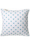 QUILTED CUSHION COVER キルティングクッションカバー（45×45cm） エスゼット ブロックプリント/SZ BLOCKPRINTS ライトブルー（HEART）
