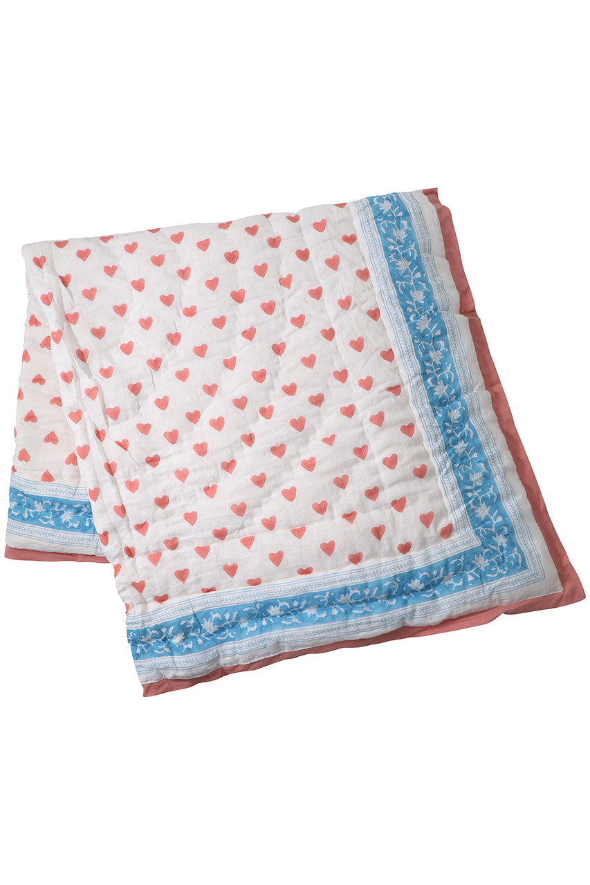 SZ brockprintハートキルト ブランケット リバーシブル ブランケット SZ BLOCKPRINTS(エスゼット ブロックプリント)｜BABY BLANKET