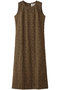 LONG RINA DRESS LEOPARD ノースリーブロングドレス エスゼット ブロックプリント/SZ BLOCKPRINTS ブラウン