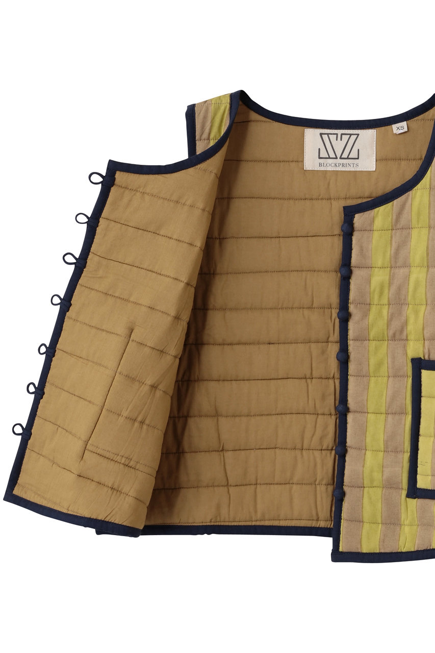 SZ BLOCKPRINTS(エスゼット ブロックプリント)｜QUILTED VEST DOUBLE