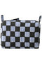 SMALL MAKEUP POUCH DOUBLE CHECK ポーチ エスゼット ブロックプリント/SZ BLOCKPRINTS ブルー