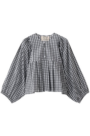 エスゼット ブロックプリント/SZ BLOCKPRINTSのEVA TOP GINGHAM ブラウス(110400/110403)