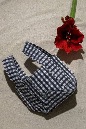 エスゼット ブロックプリント/SZ BLOCKPRINTSのMINI MAINE TOTE GINGHAM トートバッグ