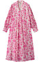 LEO DRESS ISA ロングドレス エスゼット ブロックプリント/SZ BLOCKPRINTS ピンク