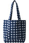【ELLESHOP限定】SMALL TOTE GINGHAM トートバッグ エスゼット ブロックプリント/SZ BLOCKPRINTS ネイビー