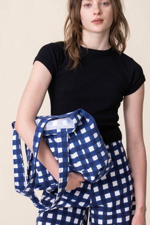 エスゼット ブロックプリント/SZ BLOCKPRINTSの【ELLESHOP限定】SMALL TOTE GINGHAM トートバッグ