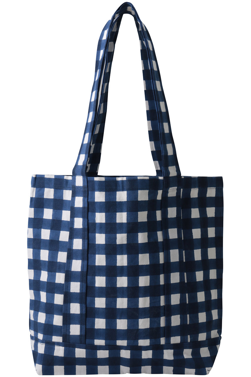 エスゼット ブロックプリント/SZ BLOCKPRINTSの【ELLESHOP限定】SMALL TOTE GINGHAM トートバッグ(ネイビー/4311100191)