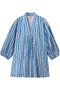 LARA DRESS WAVY チュニックドレス エスゼット ブロックプリント/SZ BLOCKPRINTS ブルー