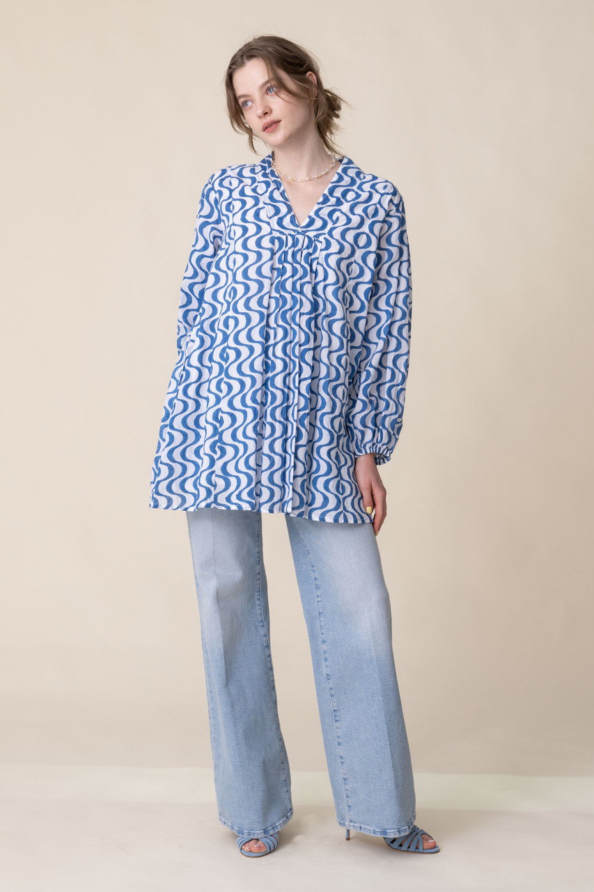 SZ BLOCKPRINTS(エスゼット ブロックプリント)｜LARA DRESS WAVY