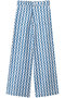 DISCO PANTS WAVY ワイドパンツ エスゼット ブロックプリント/SZ BLOCKPRINTS ブルー