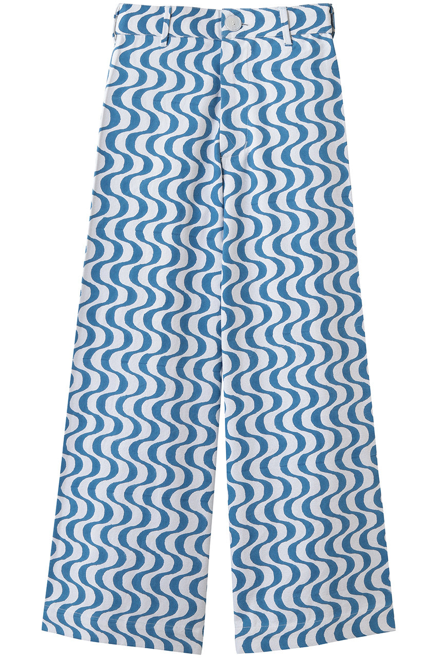 エスゼット ブロックプリント/SZ BLOCKPRINTSのDISCO PANTS WAVY ワイドパンツ(ブルー/4310600315)