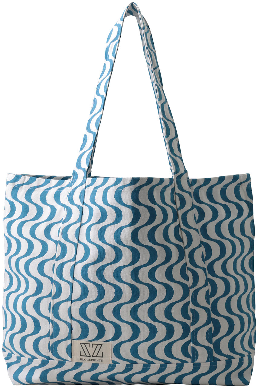 エスゼット ブロックプリント/SZ BLOCKPRINTSのMEDIUM TOTE WAVY トートバッグ(ブルー/4311100104)