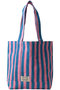 SMALL TOTE DOUBLE THICK STRIPE トートバッグ エスゼット ブロックプリント/SZ BLOCKPRINTS ピンク