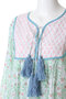 KITTY DRESS BLUEBERRY タッセル付きドレス エスゼット ブロックプリント/SZ BLOCKPRINTS