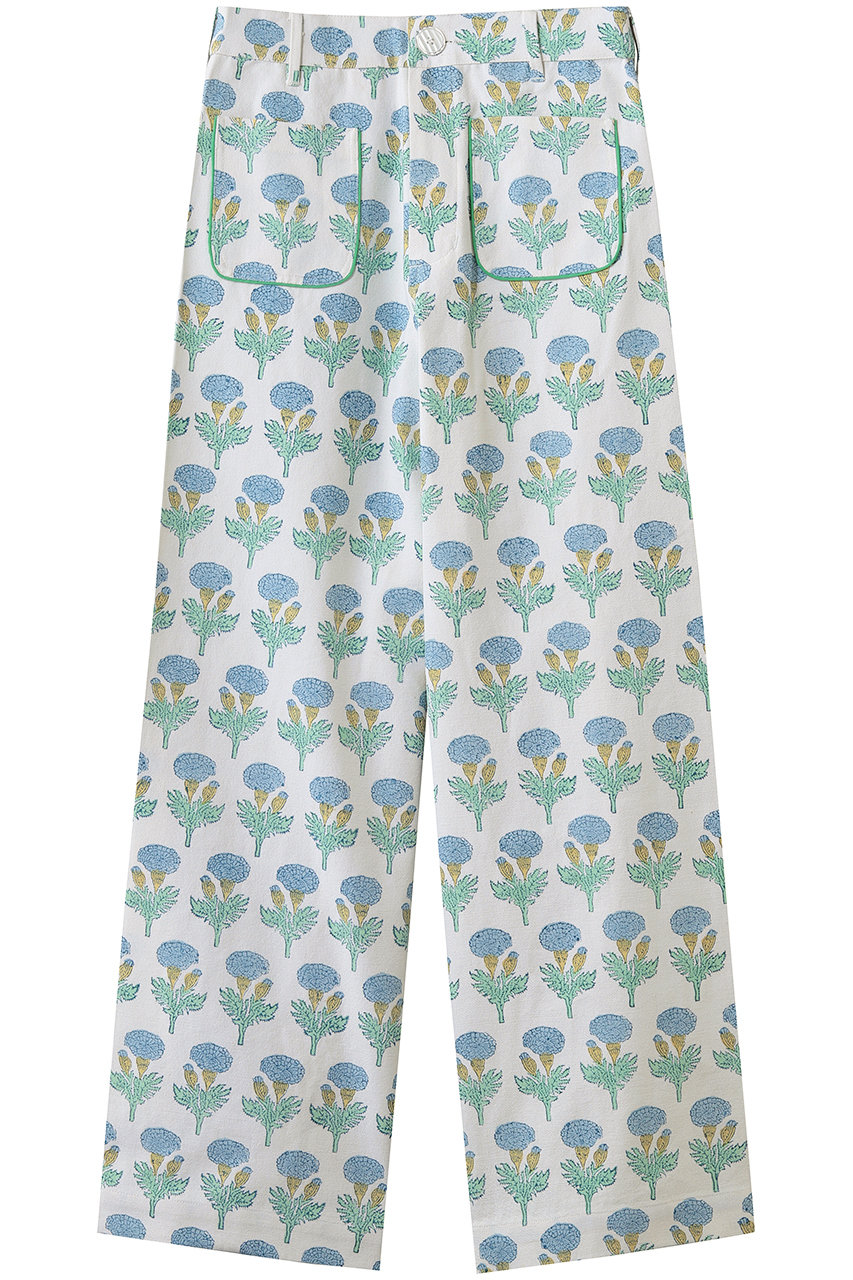 エスゼット ブロックプリント/SZ BLOCKPRINTSのBOSS PANTS FLEUR ワイドパンツ(ブルー/4310600314)
