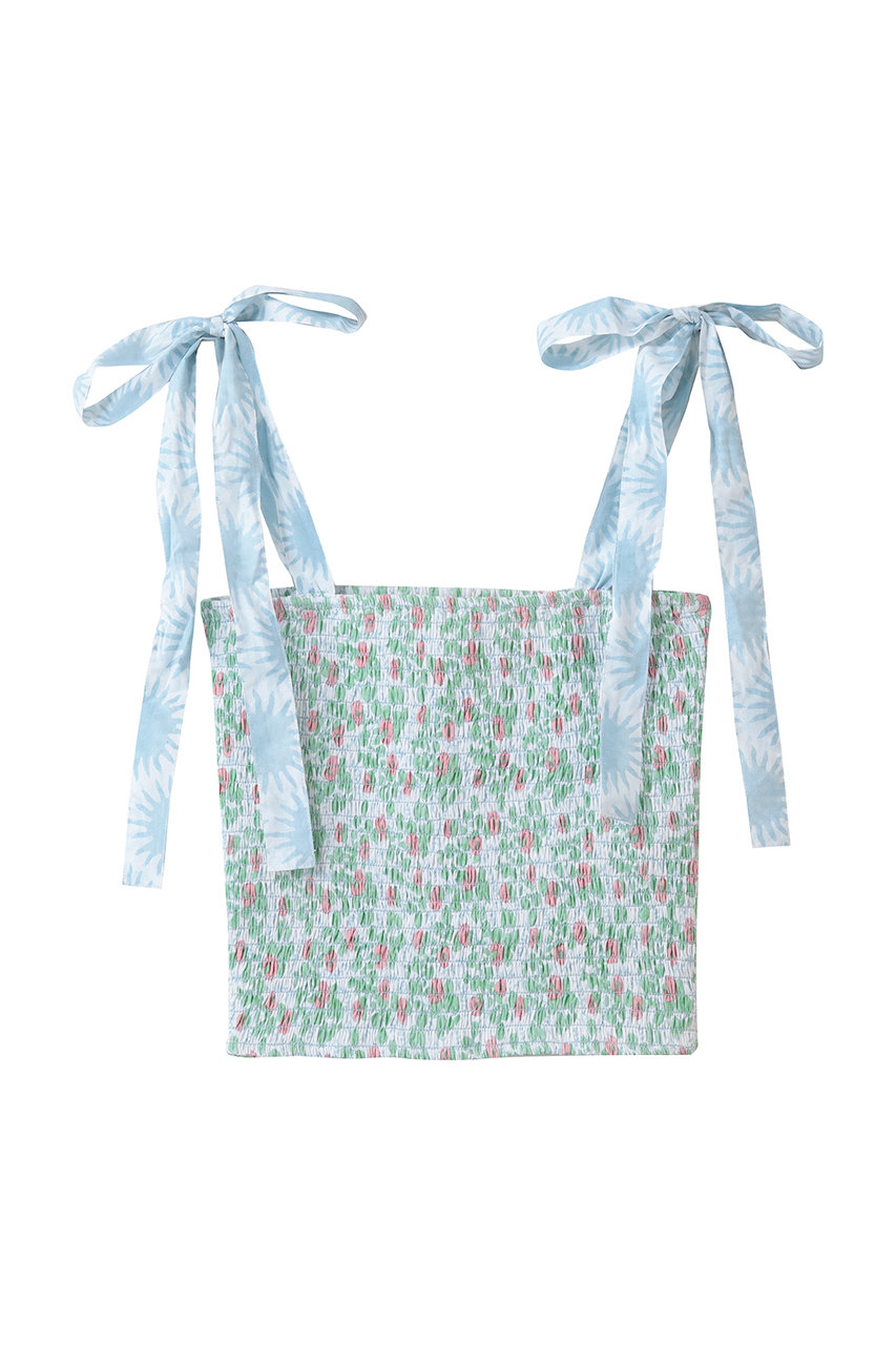エスゼット ブロックプリント/SZ BLOCKPRINTSのDAISY TOP BLUEBERRY キャミソールトップ(ライトグリーン/4310700305)