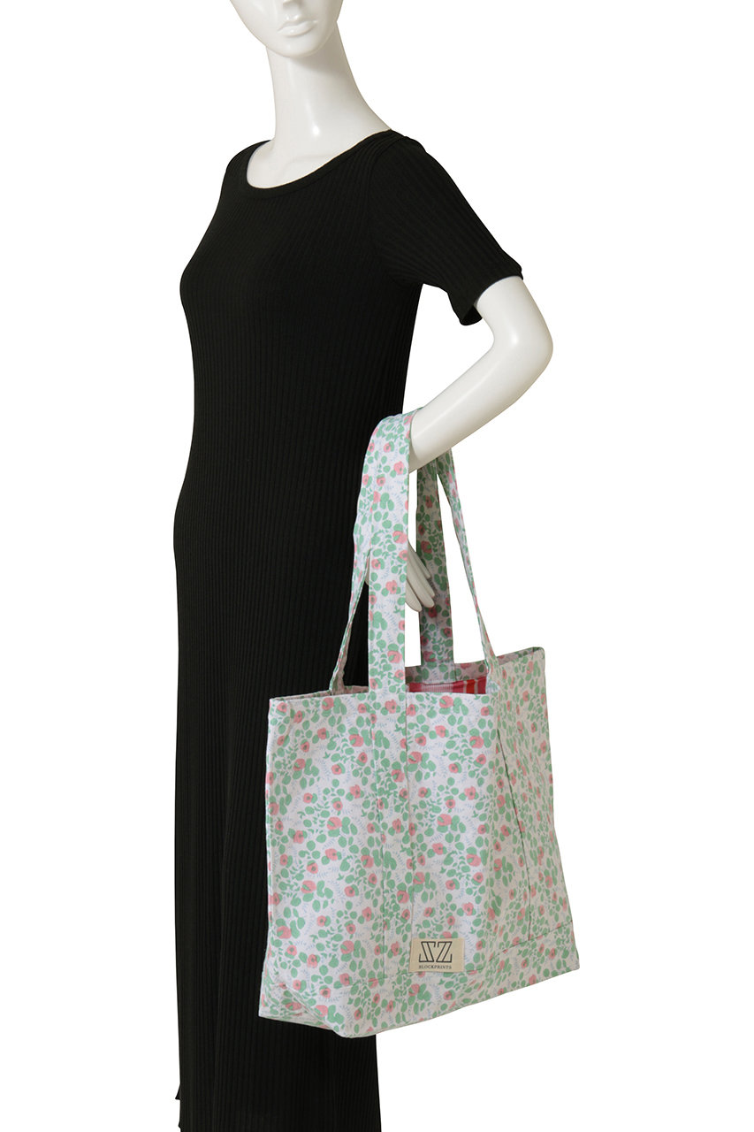 SZ BLOCKPRINTS(エスゼット ブロックプリント)｜MEDIUM TOTE BLUEBERRY