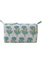 MAKEUP BAG FLEUR ポーチ エスゼット ブロックプリント/SZ BLOCKPRINTS ブルー