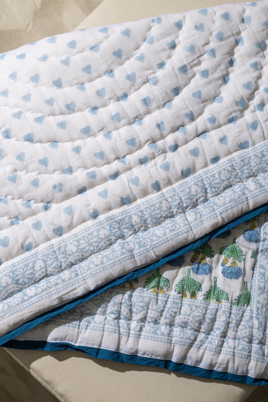 SZ BLOCKPRINTS(エスゼット ブロックプリント)｜BABY BLANKET FLEUR