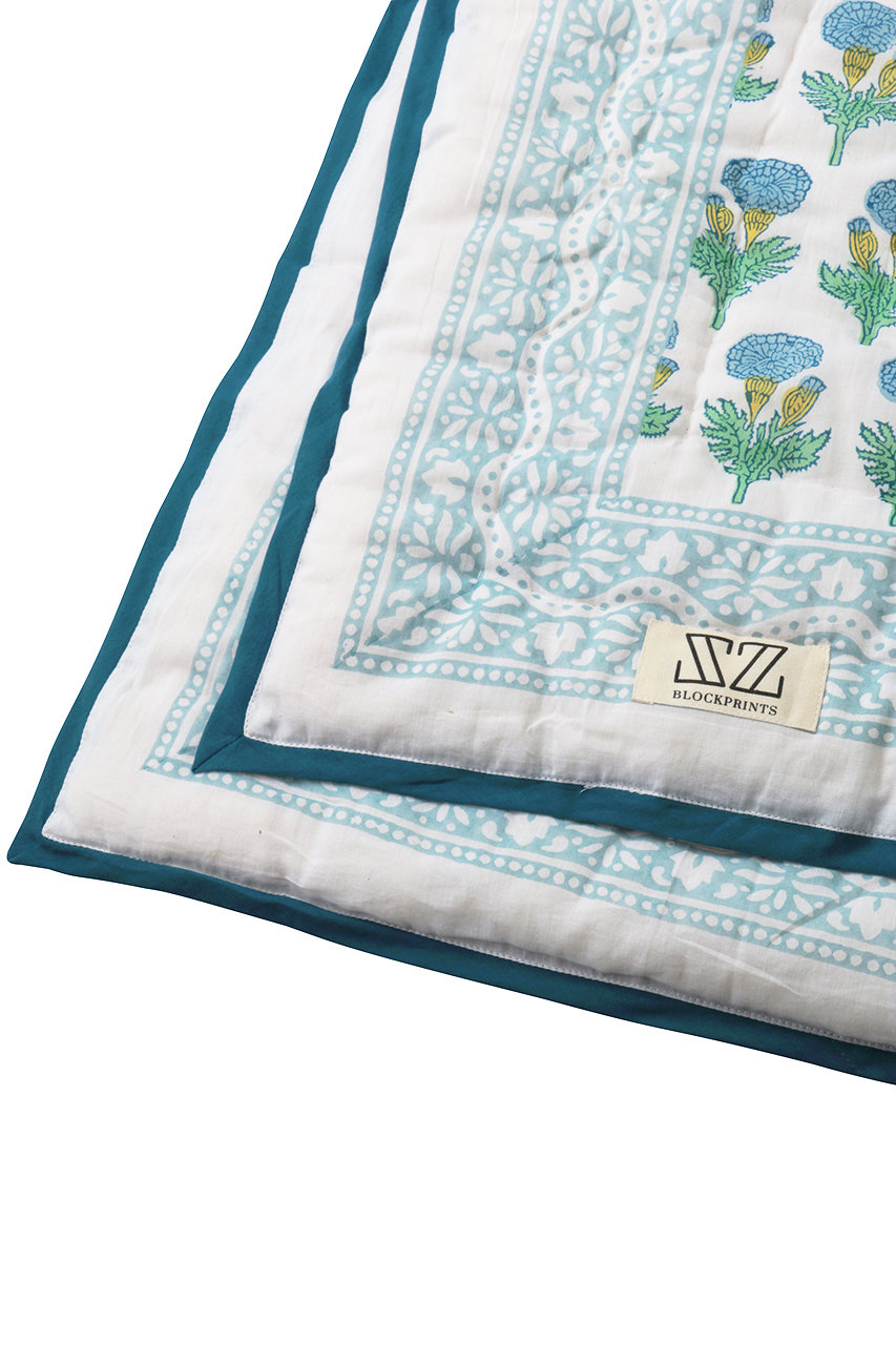 SZ BLOCKPRINTS(エスゼット ブロックプリント)｜BABY BLANKET FLEUR