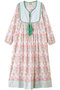 KITTY DRESS GERANIUM タッセル付きドレス エスゼット ブロックプリント/SZ BLOCKPRINTS ピンク