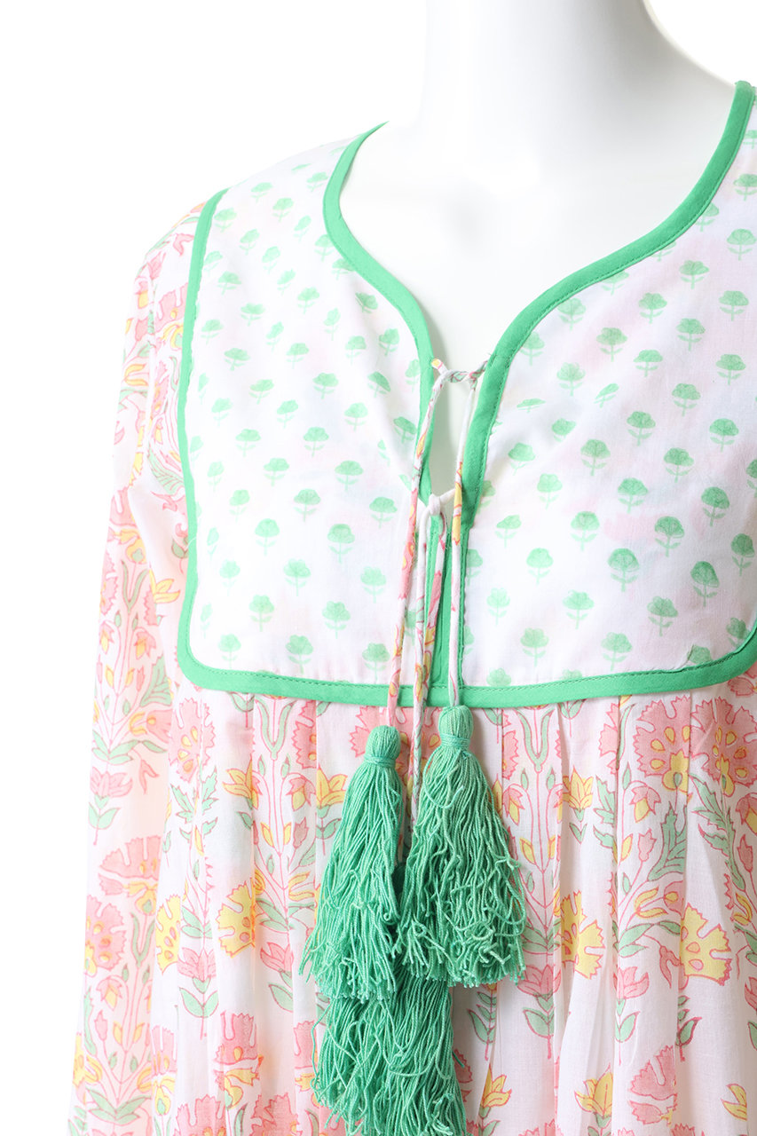 SZ BLOCKPRINTS(エスゼット ブロックプリント)｜KITTY DRESS GERANIUM