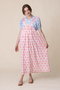 SAI DRESS SUN パフスリーブドレス エスゼット ブロックプリント/SZ BLOCKPRINTS