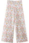 DISCO PANTS GERANIUM ワイドパンツ エスゼット ブロックプリント/SZ BLOCKPRINTS ピンク