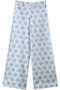 DISCO PANTS SUN ワイドパンツ エスゼット ブロックプリント/SZ BLOCKPRINTS ブルー