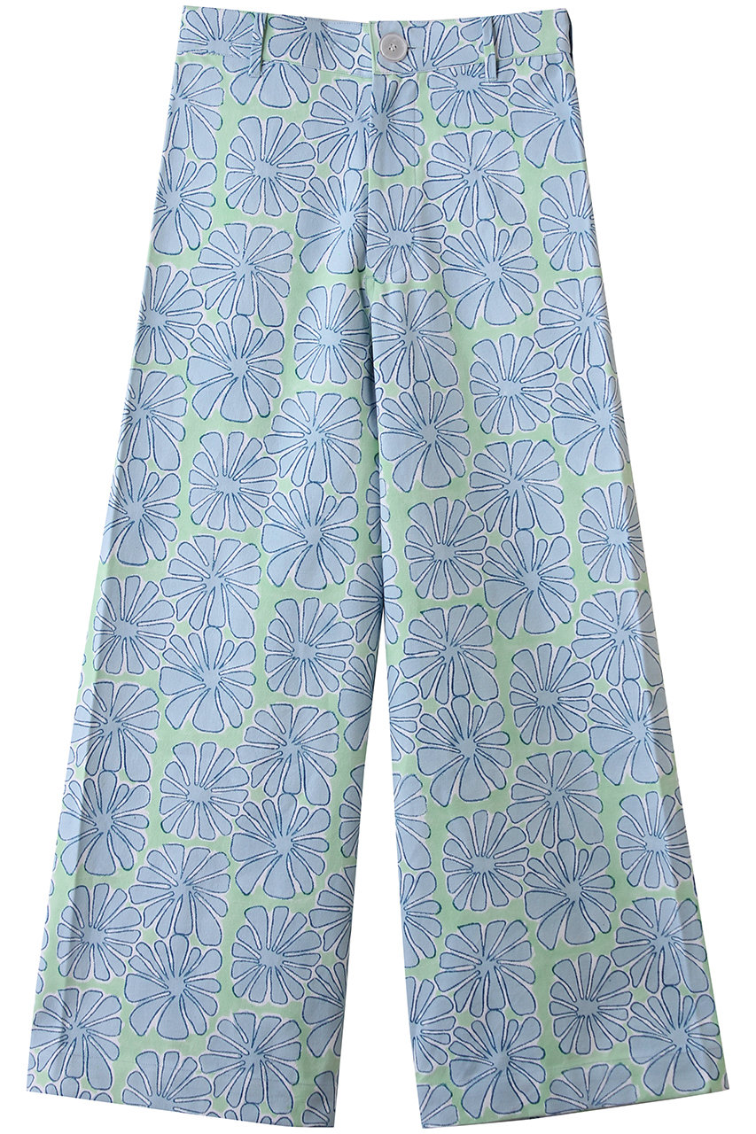 エスゼット ブロックプリント/SZ BLOCKPRINTSのDISCO PANTS TROPICAL ワイドパンツ(ライトブルー/4310600321)