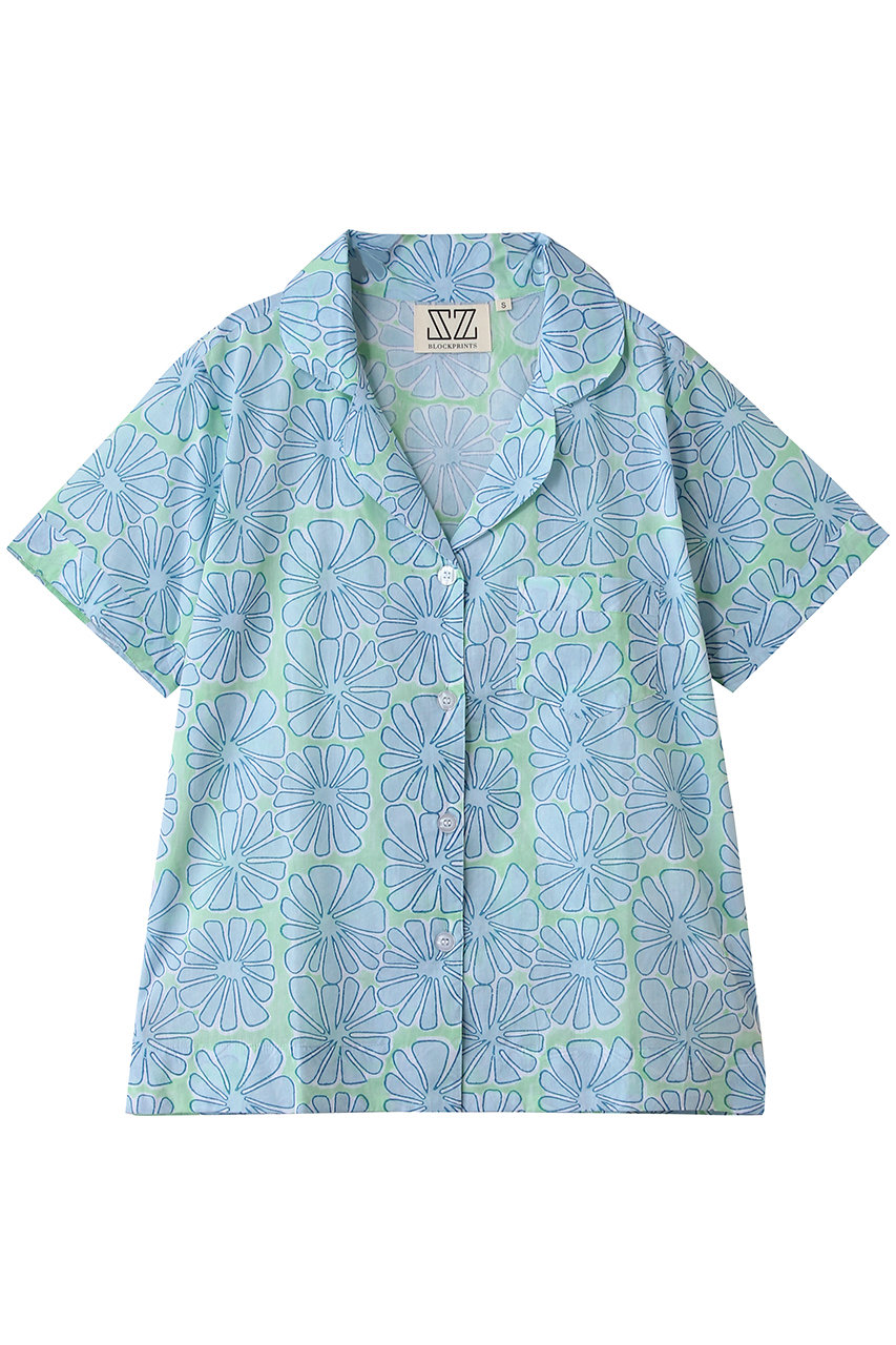 エスゼット ブロックプリント/SZ BLOCKPRINTSのTOMMY TOP TROPICAL シャツ(ライトブルー/4310700308)