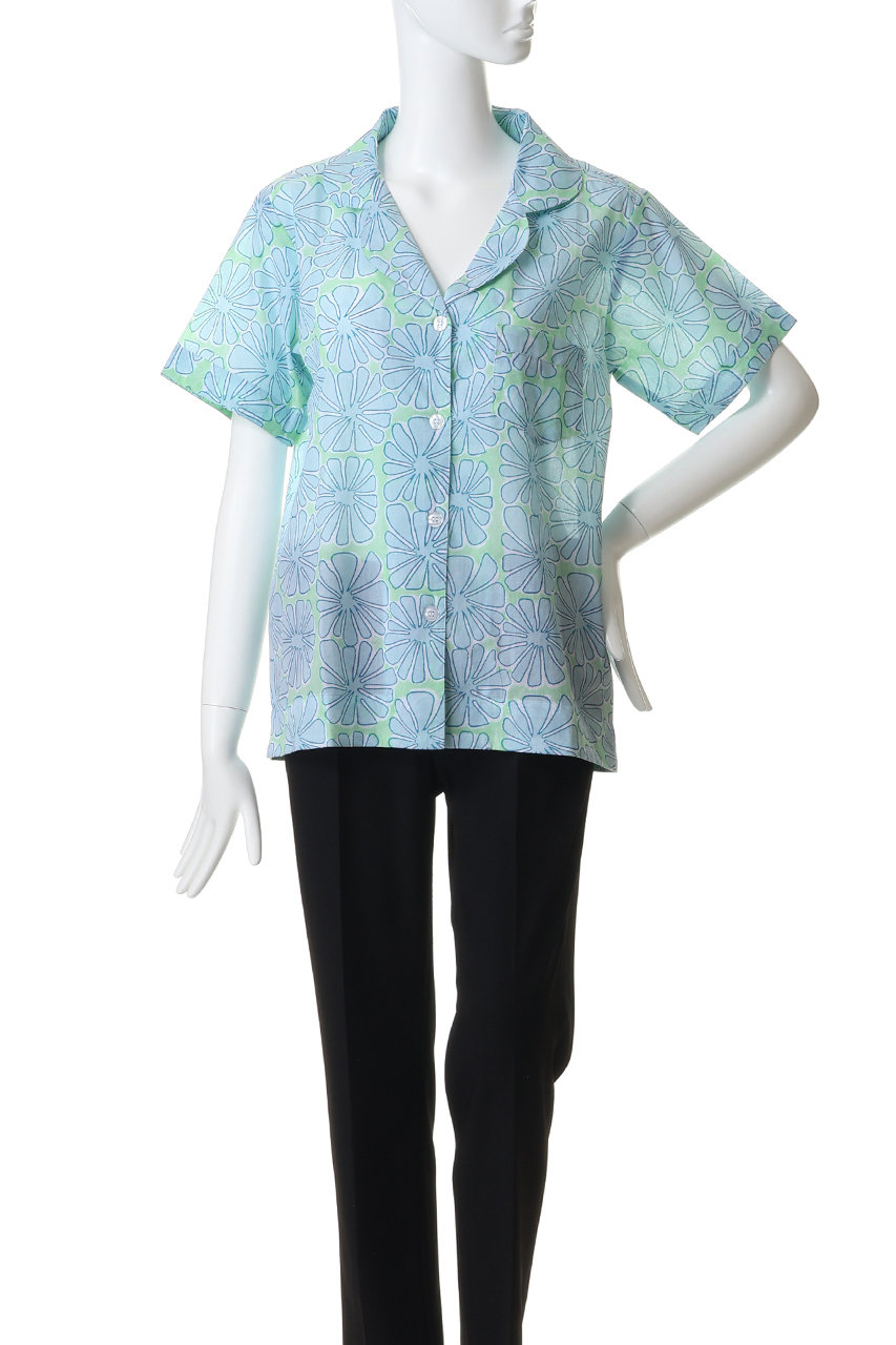 SZ ブロックプリントシャツ 美品 ブルー s SZ BLOCKPRINTS(エスゼット ブロックプリント)｜TOMMY TOP TROPICAL