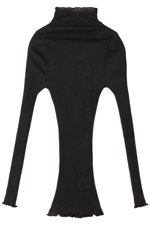 アロマティック/AROMATIQUEのシルクアコーディオン ボトルネック ロングスリーブ(110100/110103)