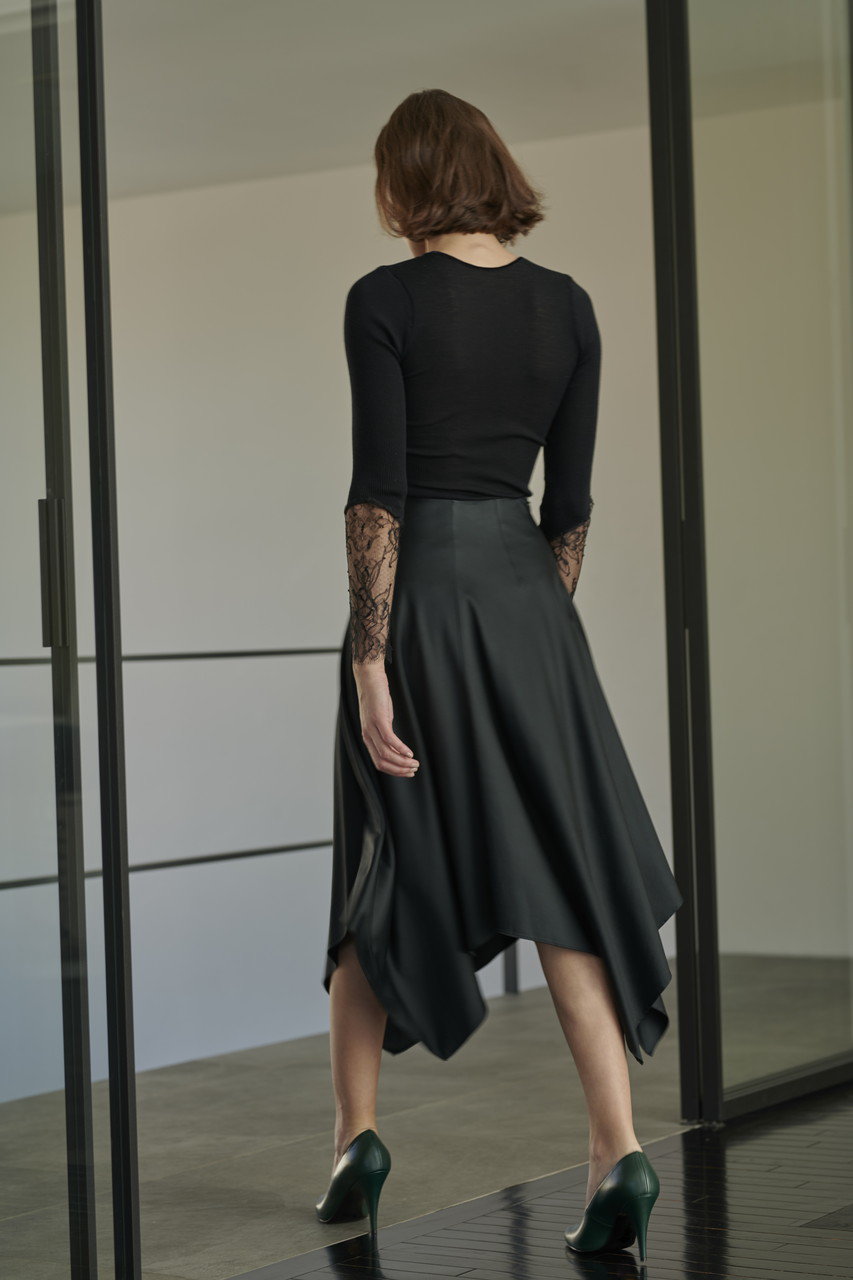 AROMATIQUE(アロマティック)｜袖レース ロングスリーブ/ブラック の