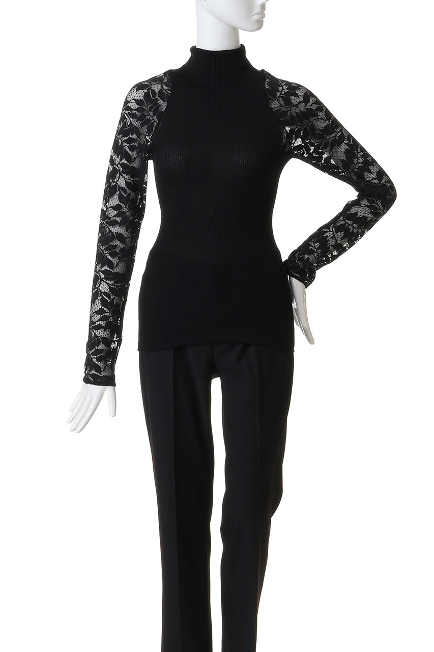 AROMATIQUE(アロマティック)｜レースロングスリーブ/ブラック の通販