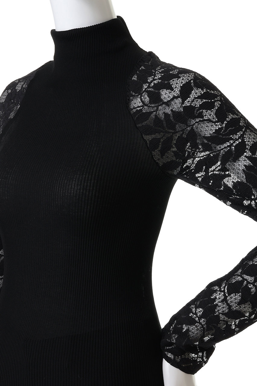 AROMATIQUE(アロマティック)｜レースロングスリーブ/ブラック の通販