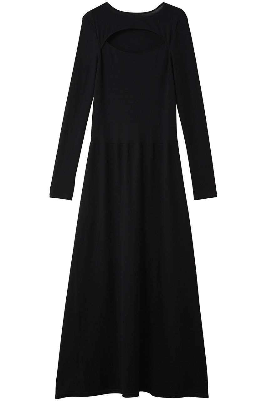 AROMATIQUE Wool ロングワンピース (ブラック, M-L) アロマティック ELLE SHOP