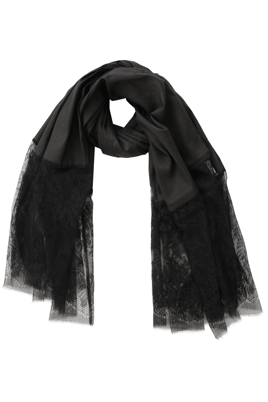 アロマティック/AROMATIQUEのLinen 大判スカーフ(ブラック/N920AR)