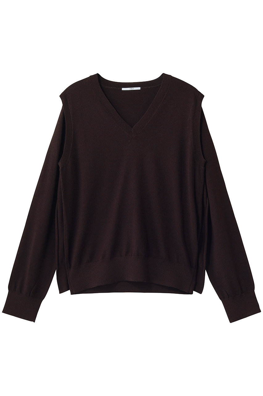 イロット/IIROTのHigh gauge gimmick Knit プルオーバー(ボルドー/035-026-KT024)