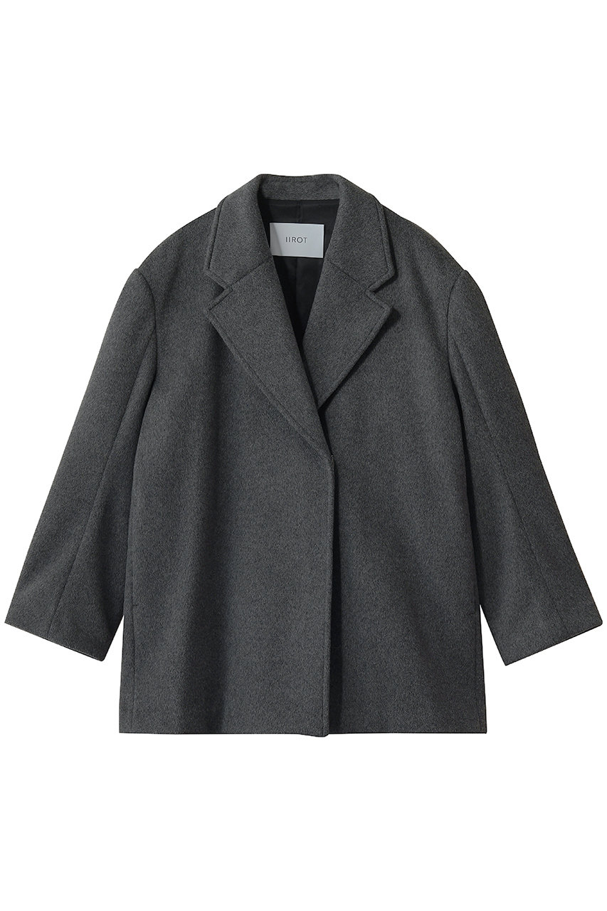 IIROT Double Wool テーラードコート (ミッドグレー, F) イロット ELLE SHOP