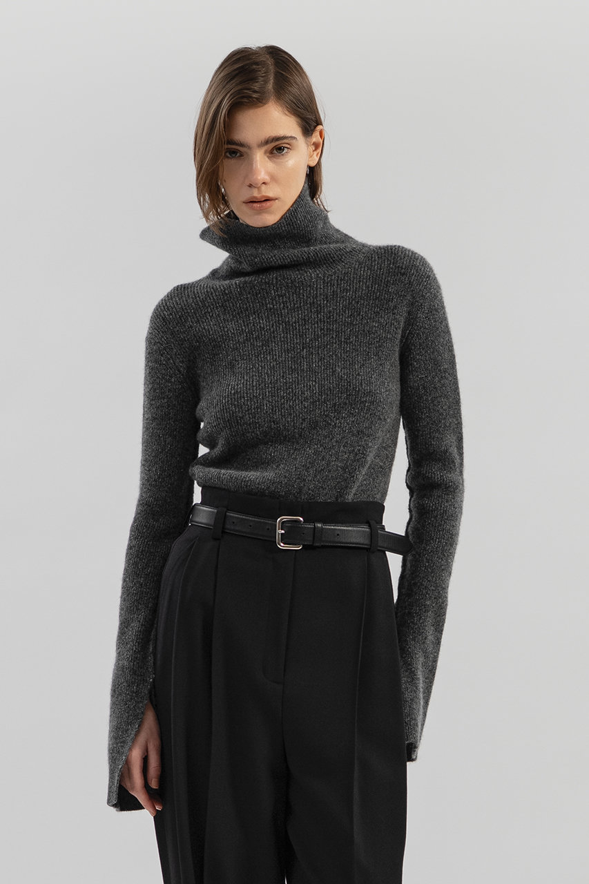 イロット/IIROTの【予約販売】Merange yarn ニットプルオーバー(グレー/036-026-KT041)
